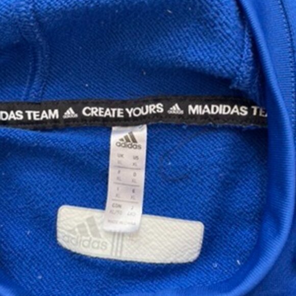 Adidas long sleeves hoody Miadidas Team Create Yours Size XL Blue - Picture 10 of 10
